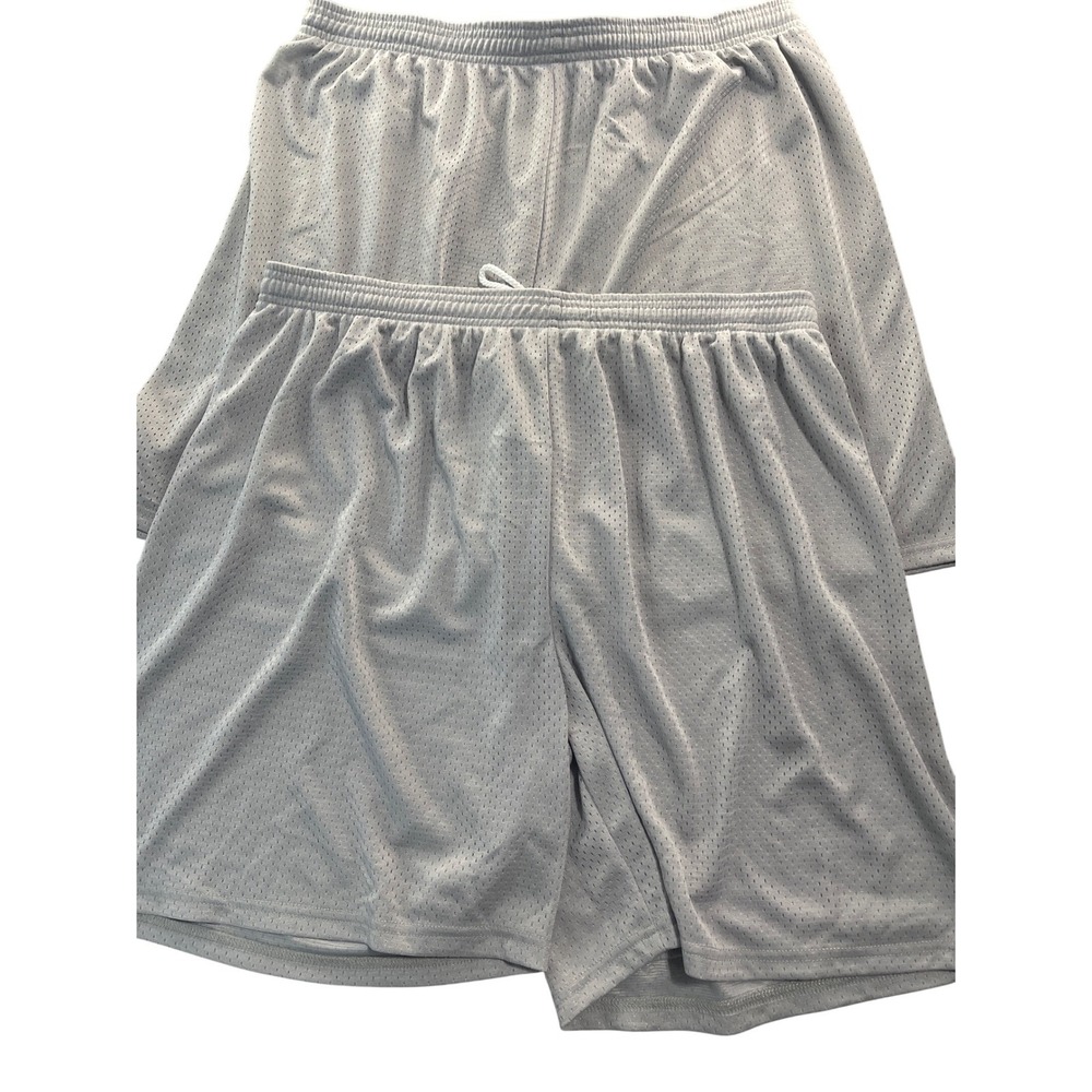 C2  Sport Athletic Shorts Men's 2XL Mesh Gray Basketball Gym  2 pair